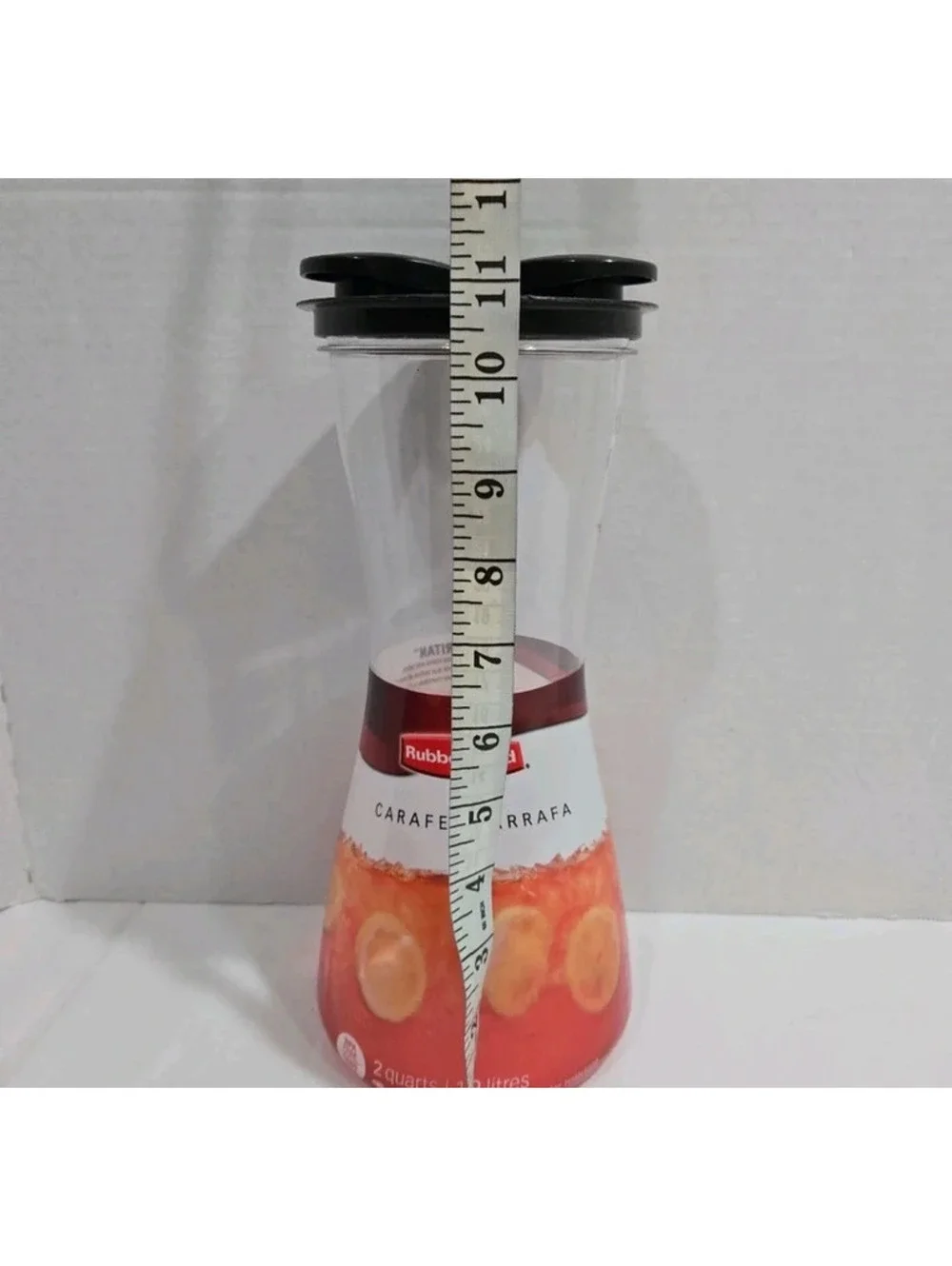 Rubbermaid 2 qt Carafe Leak-Proof Lid BPA Free Shatter Resistant Clear 11.5